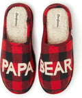 Dearfoams Men'S Gifts for Men Matching Christmas Papa Bear Slipper
