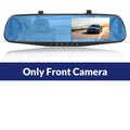 Dash Cam 4.3 Inch "Mini Rear-View Mirror Digital Dashcam, Front and Rear Dual Cameras IPS Front and Rear Camera Registrar Black