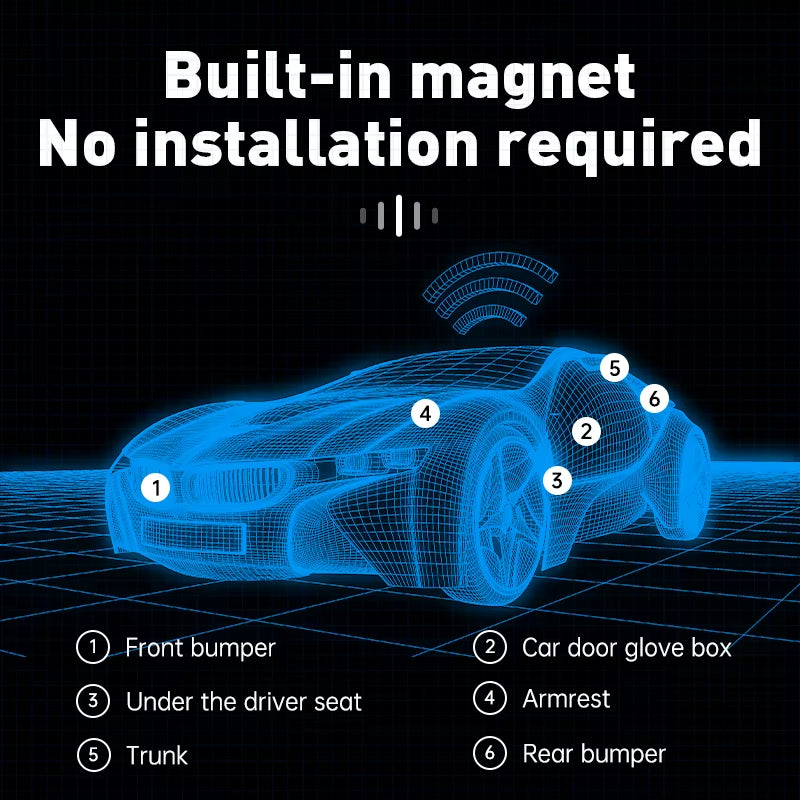 GF10 Mini GPS Tracker Real-Time GPS Tracking Device Anti-Theft Alarm Anti-Lost Locator Strong Magnetic GPS Tracker Free APP