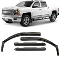 Custom-Fit Window Deflectors for 2014-2018 Chevrolet Silverado and GMC Sierra Crew Cab