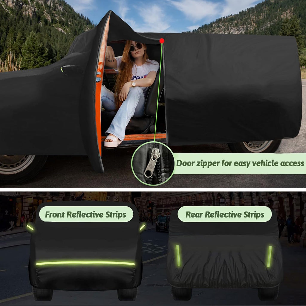 Premium Waterproof Car Cover for 2003-2026 Chevrolet Express & GMC Savana Vans - Ultimate UV, Rain, Dust & Snow Protection with Zipper Door & Windproof Straps