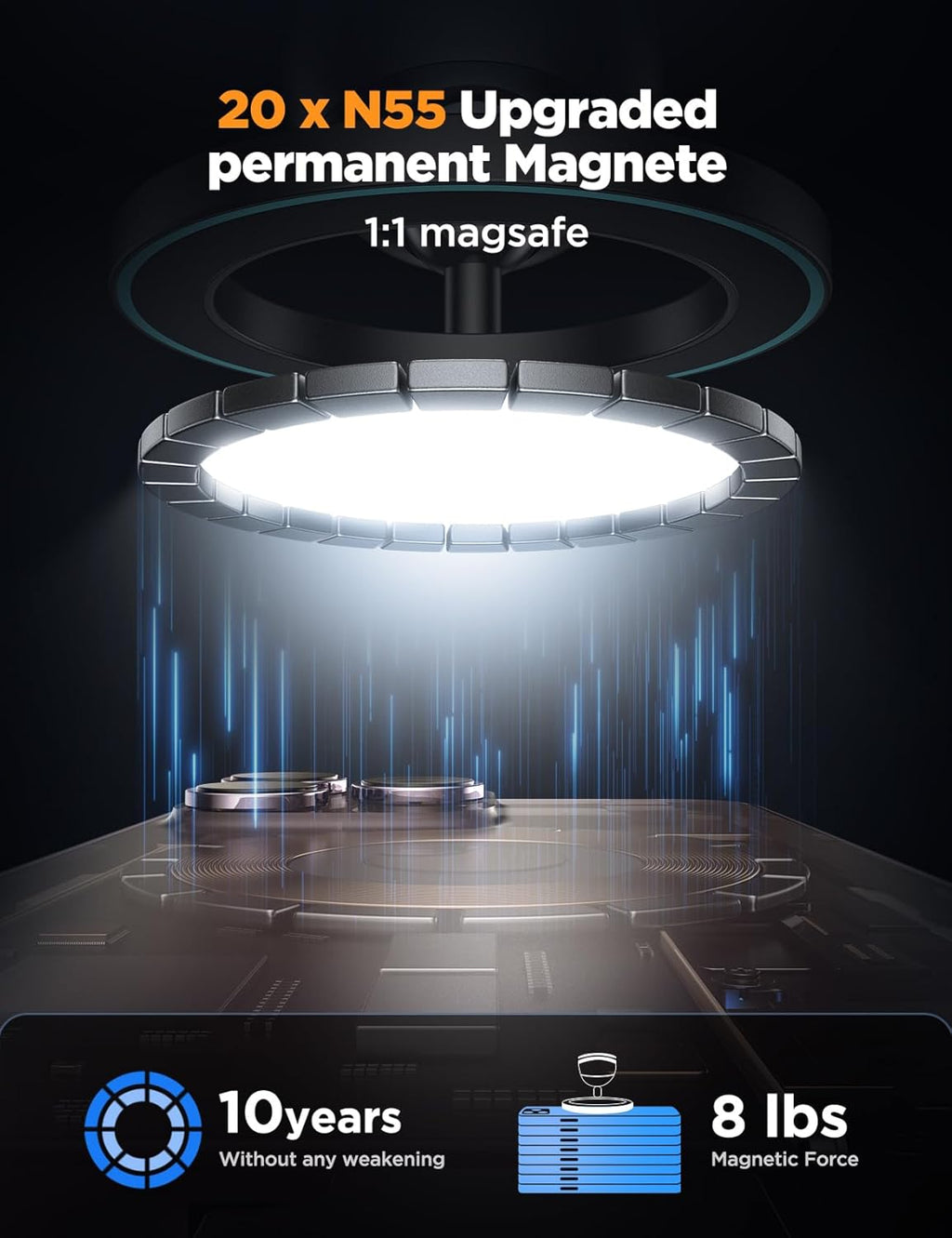 JOYROOM Magnetic Car Mount for MagSafe - All-Metal Strong Magnet Phone Holder for iPhone 16/15/14/13/12 - Perfect for Dash Installation