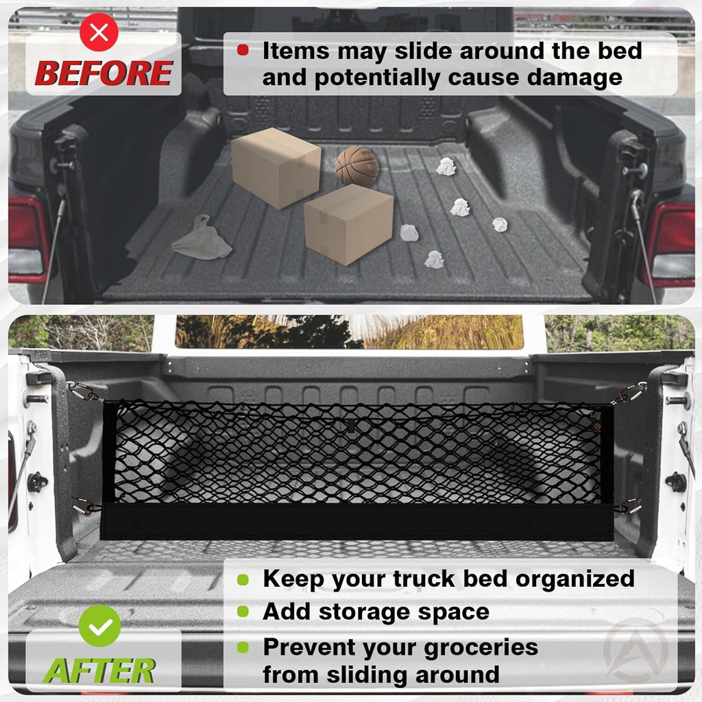 Truck Bed Cargo Net for Jeep Gladiator JT (2020-2025) - Premium Accessory