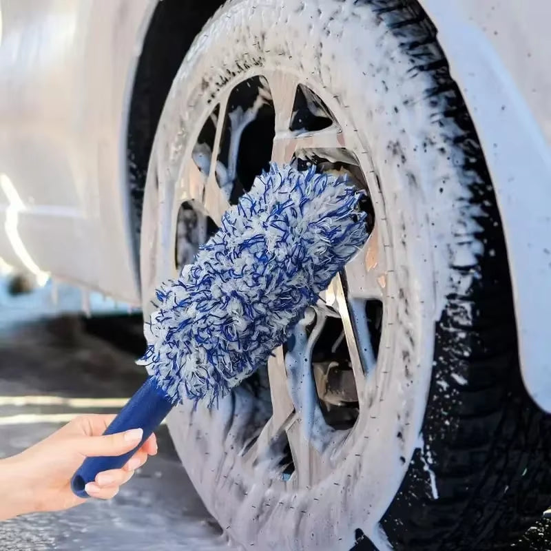 Super Plush Microfiber Tire Rim and Wheel Hub Cleaning Brush for Automotive Care