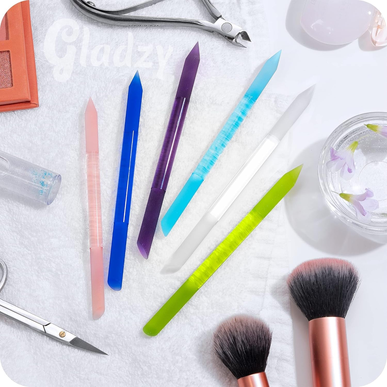 GLADZY Professional Glass Cuticle Pusher - Durable Manicure Stick with Genuine Czech Quality for Effortless Cuticle Removal