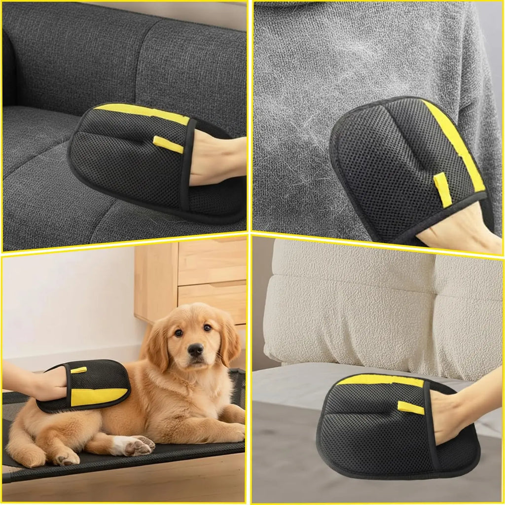 Electrostatic Pet Hair Removal Gloves - Reusable Grooming Gloves for Efficient Cat and Dog Hair Removal