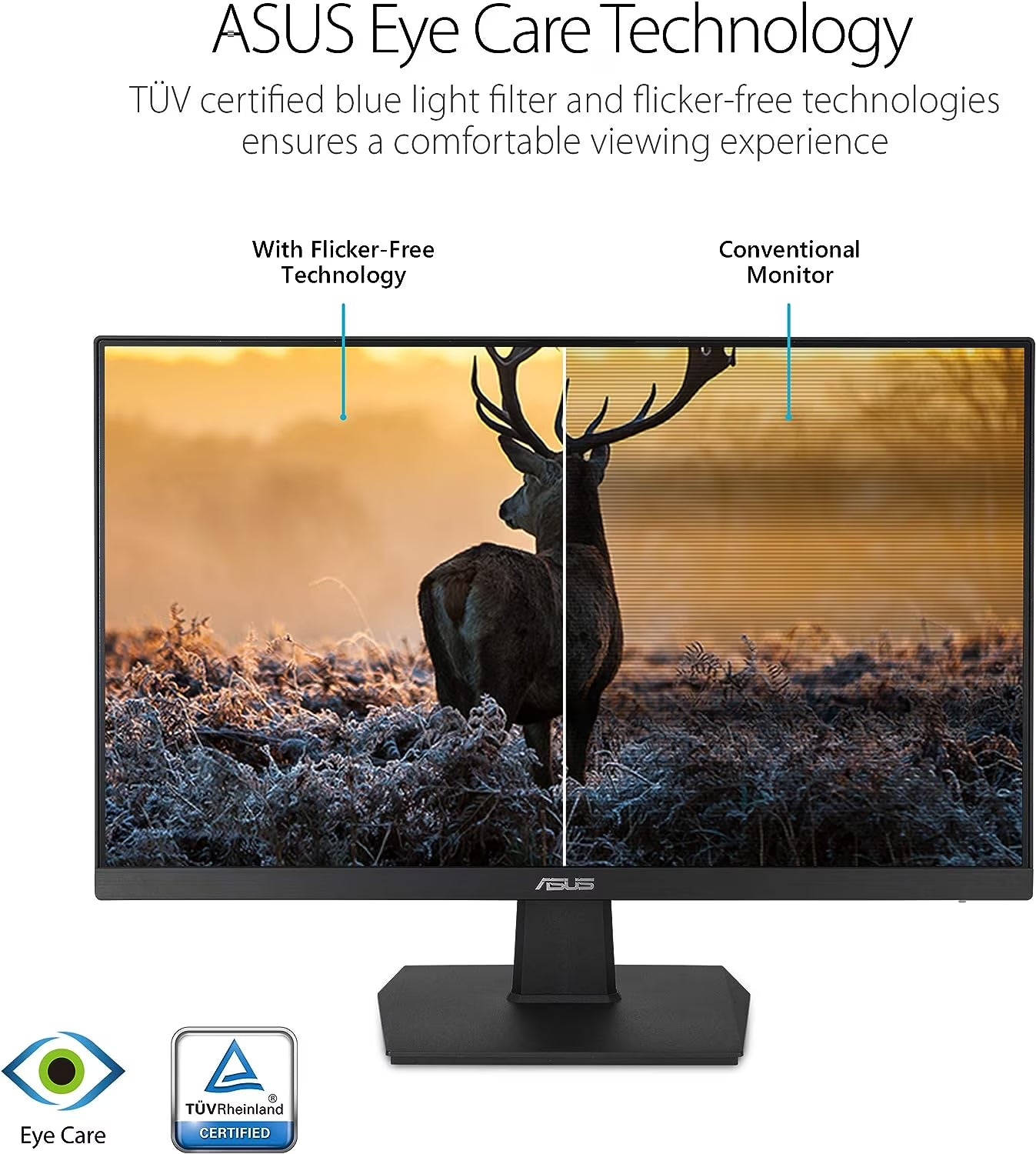 Asus 27" Eye Care Monitor VA27EHE Full HD, IPS, Frameless, 75Hz, Low Blue Light