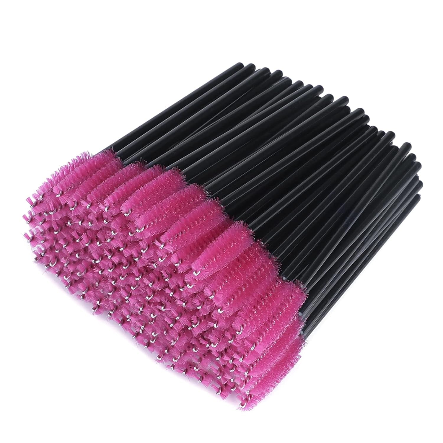 G2PLUS 100PCS Disposable Eyelash Brushes - Premium Rose Mascara Wands for Perfect Eyelash Extensions and Eyebrow Application