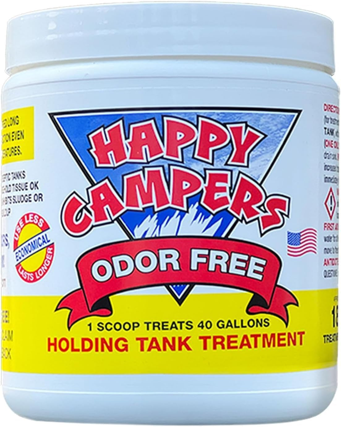 Happy Campers RV Toilet Treatment - Ultimate Odor Control & Long-Lasting Tank Care (18 Treatments) - Prevent Clogs, Buildup & Sensor Failures for a Clean, Healthy, Odor-Free RV Experience