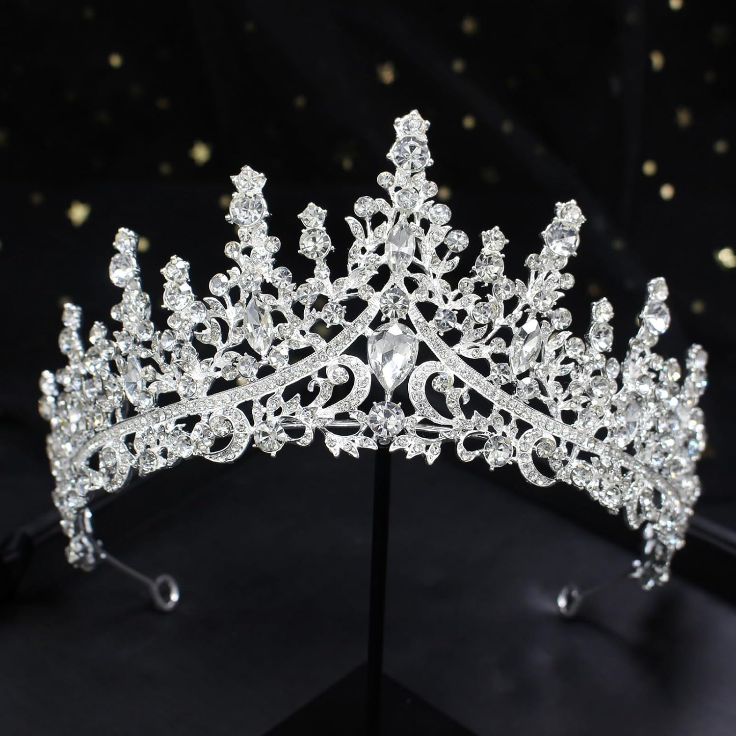 COCIDE Silver Tiara and Crown for Women Crystal Queen Crowns Rhinestone Princess Tiaras for Girl Bride Wedding Hair Accessories for Bridal Birthday Party Prom Halloween Cos-Play Costume Christmas
