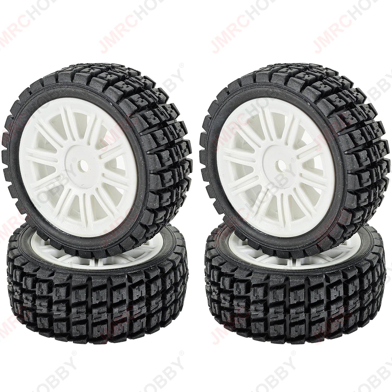 MJX Hyper Go 14301/14302/14303 RC Car Accessories - Rubber TPR Glued Road Wheels with Sponge for 1/14 Scale Drift Performance