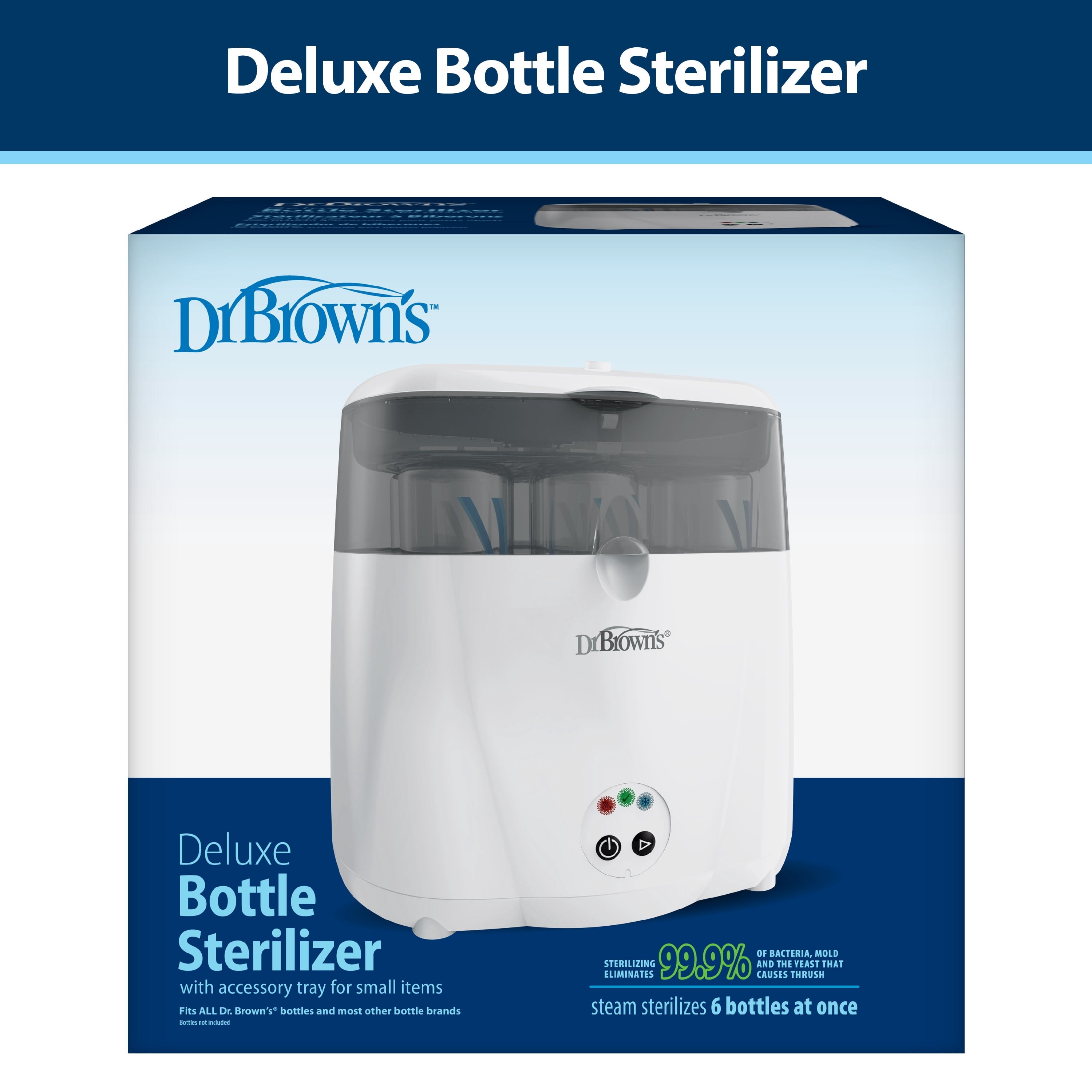 Dr. Brown'S Deluxe Electric Sterilizer for Baby Bottles, Nipples, & Other Baby Essentials, BPA Free