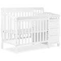 Dream on Me Jayden 4-In-1 Mini Convertible Crib and Changer, White