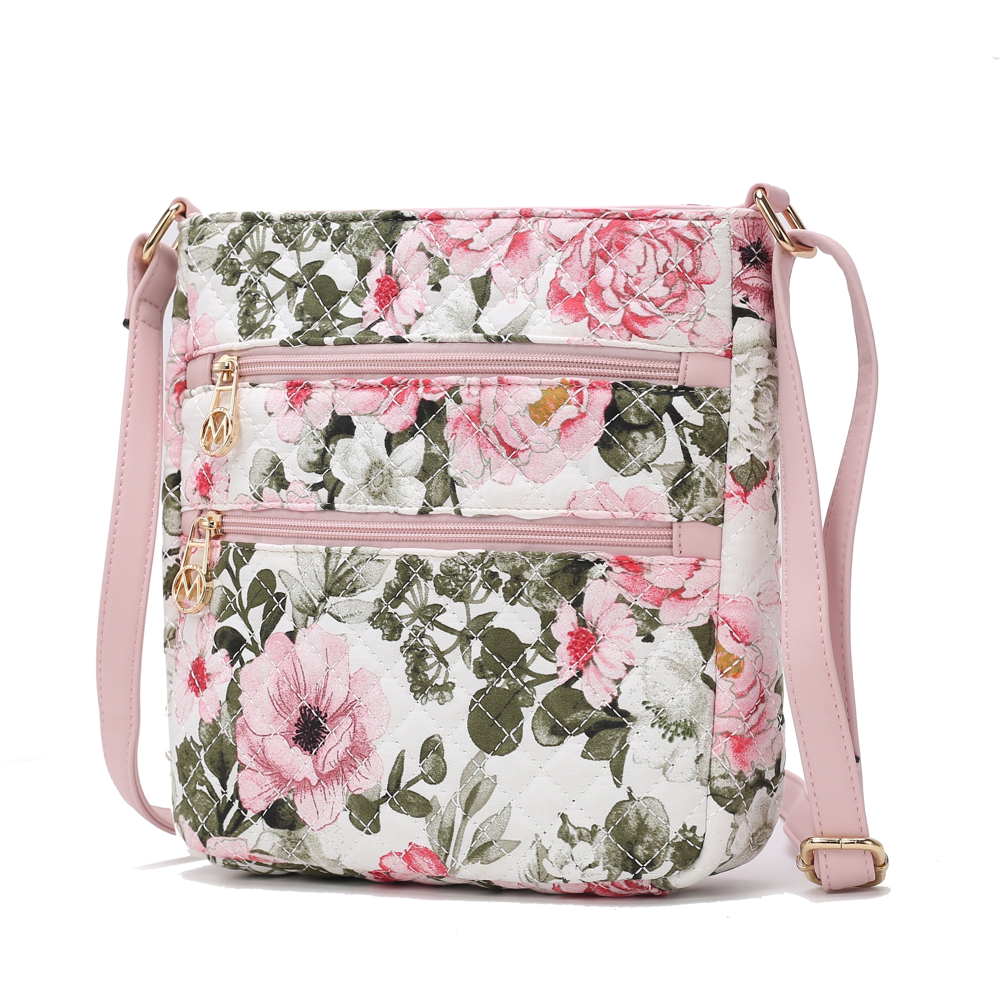 MKF Collection Lainy Cotton Women'S Botanical Crossbody Bag, Designer Crossover Purse Handbag by Mia K - Green