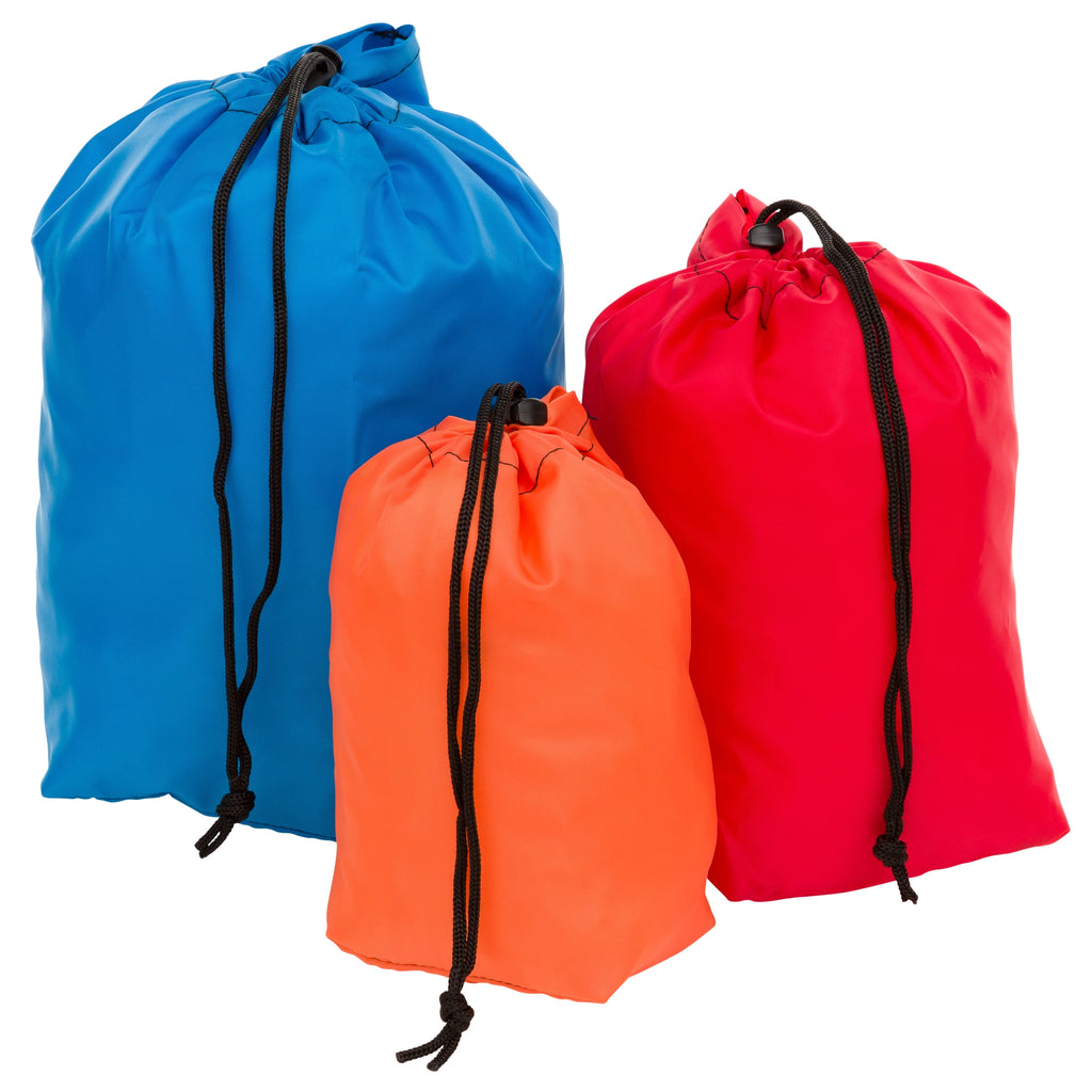 Outdoor Products Ditty Bag 3 Pack Stuff Bag, 16.2 L, Assorted, Unisex, Drawstring Closure, New, Adult