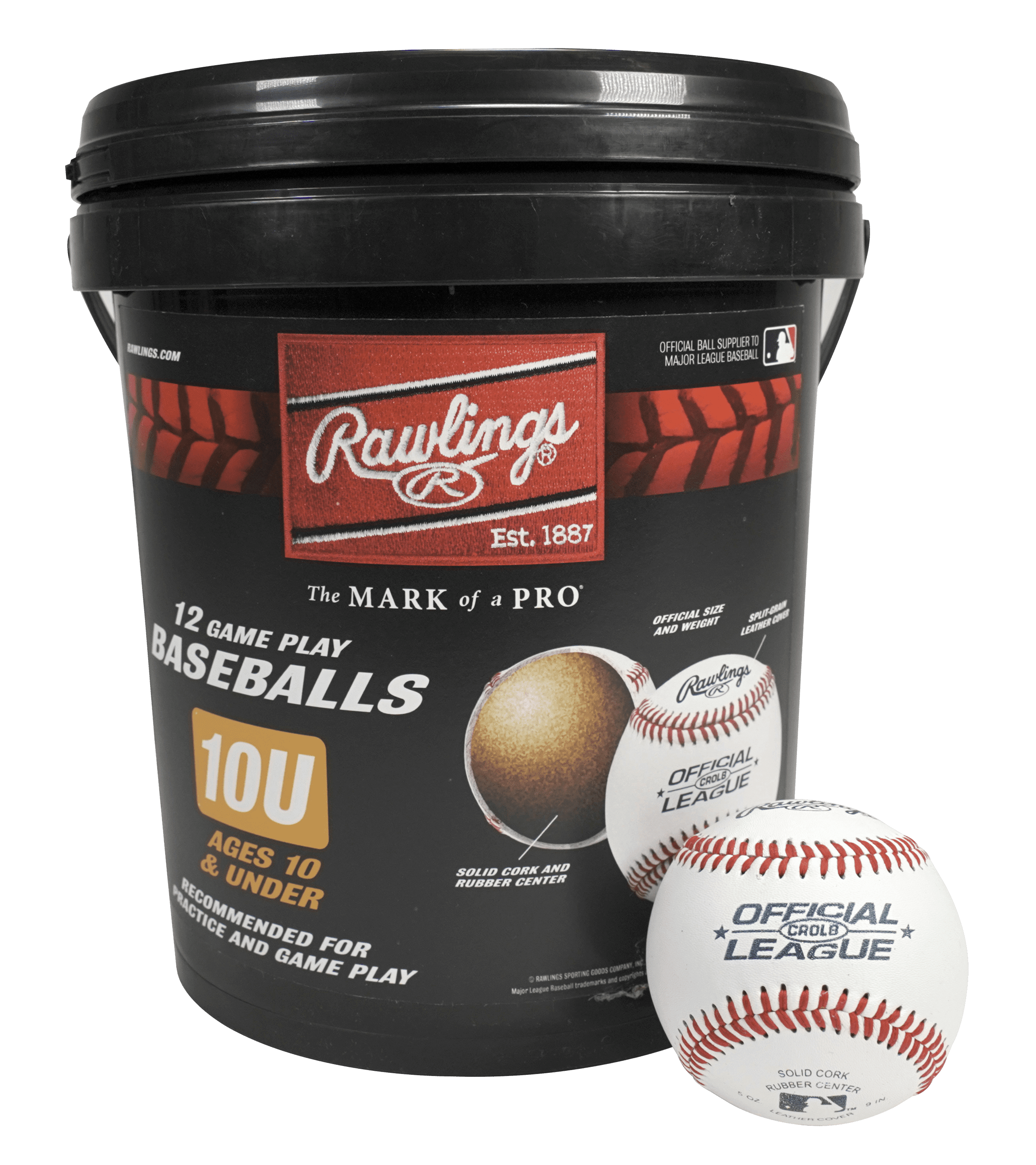 | Official League CROLB Practice Youth Baseballs | Youth/10U | Bucket | 12 Count