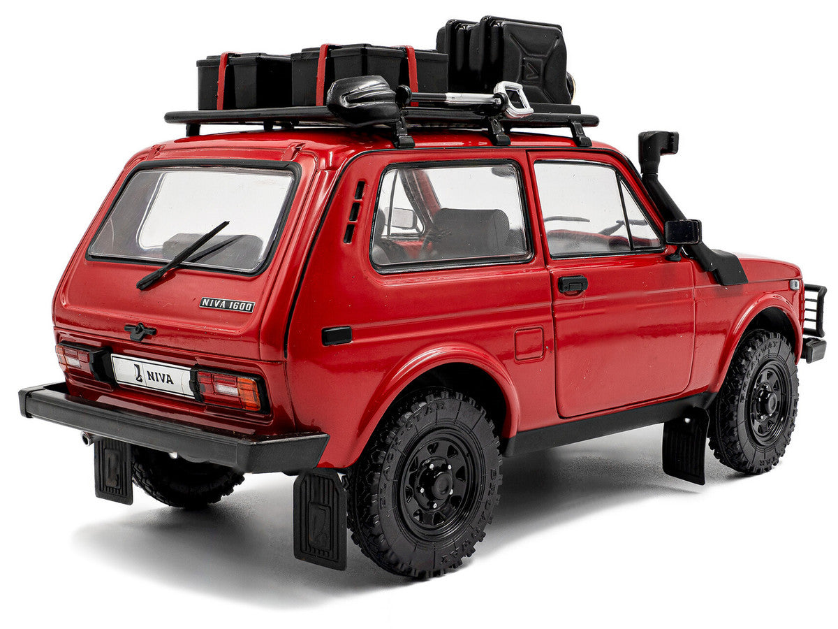 1980 Lada Niva Red with Roof Rack and Accessories 1/18 Diecast Model Car by Solido