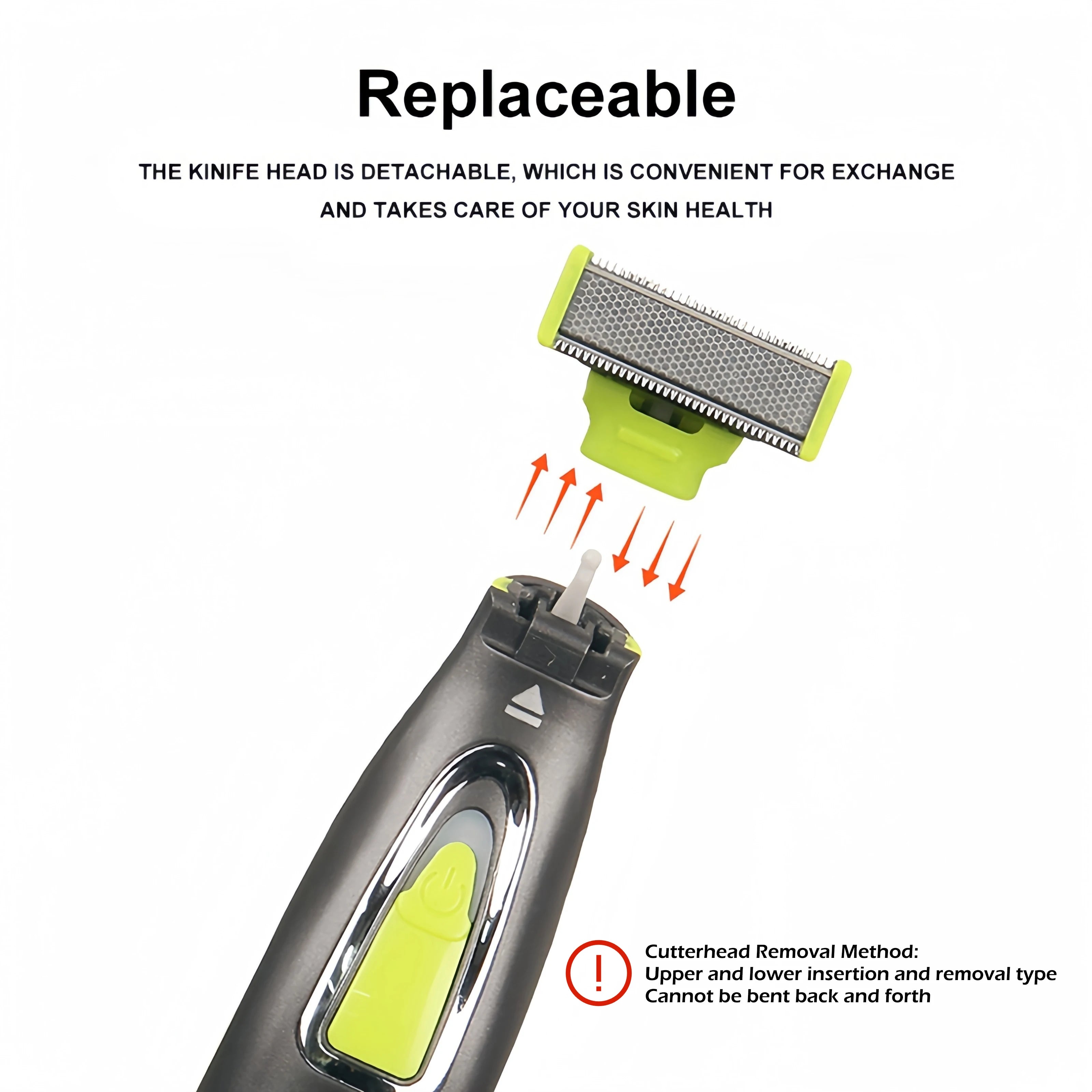 MLG Electric Shaver for Men and Women Portable Full Body Trimmer USB T Shaped Blade Razor for Beard Armpit for Washable