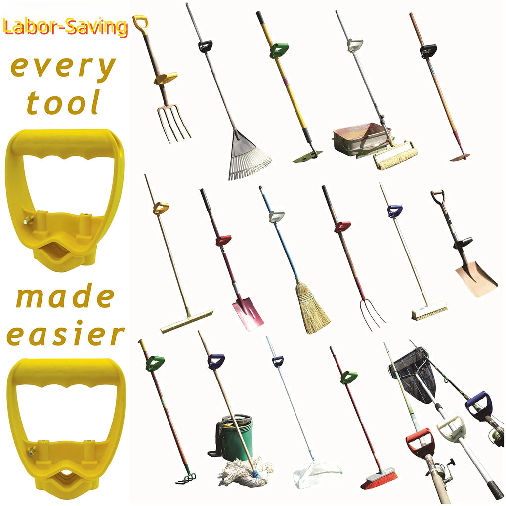 Labor-Saving Ergonomic Shovel Back-Saving Tool Handle Work with Garden Shovels Rakes, D Grip Ergonomic Handle Replacement