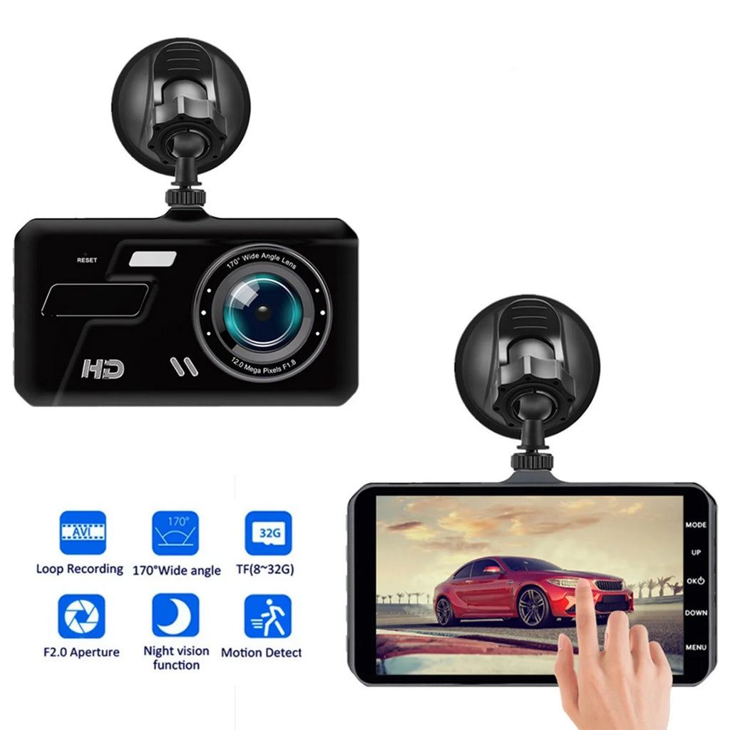 Dash Cam Front and Rear, Harpi Dash Camera for Cars, HD 1080P Backup Camera Driving Hitch Rear View Observation Systems