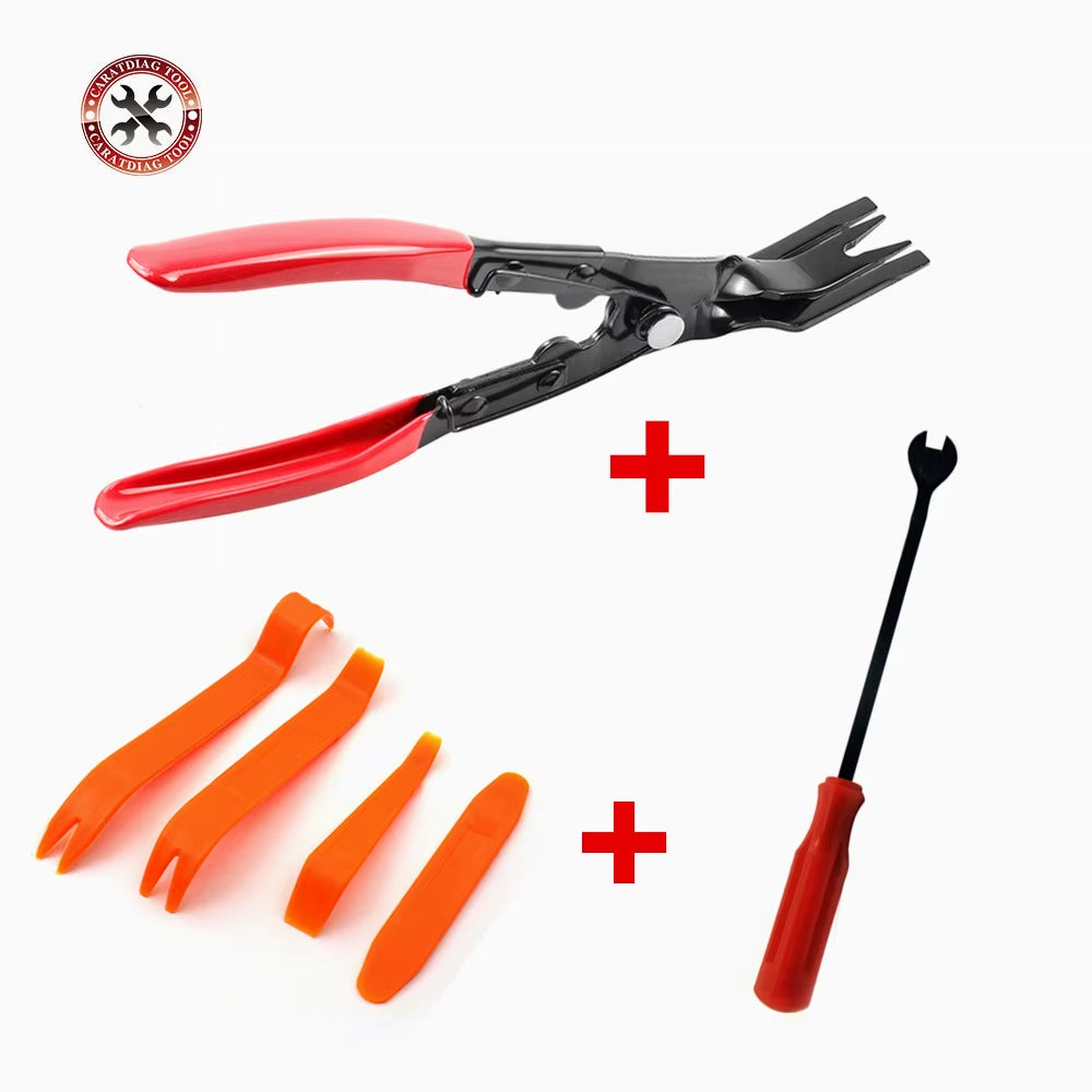 Car Headlight Repair Installation Tool Trim Clip Removal Pliers Panel Fascia Dash Upholstery Remover Hand-Held Disassembly Tool