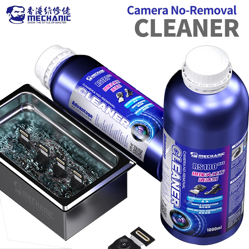 MECHANIC RS180 MAX Mobile Phone Rear Camera Cleaning Agent Ultrasonic Cleaning Camera Watermark Black Spots Thin Solvent Tool