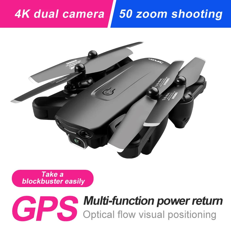 F6 GPS 4K HD Camera Drone with Follow Me Mode, Optical Flow Technology, and Foldable Design - Professional Quadcopter