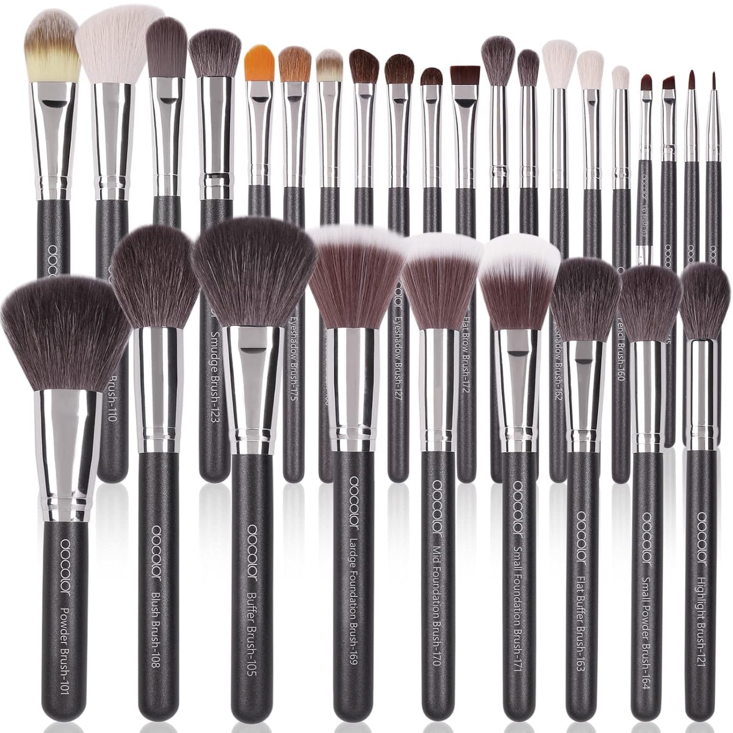 Docolor Makeup Brushes 19Pcs Makeup Brush Set Premium Gift Synthetic Powder Kabuki Foundation Contour Blush Concealer Eye Shadow Blending Liner Make up Brush Kit, Ancient Egyptian Series