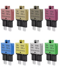Low Profile ATC ATO Resettable Blade Circuit Breaker Kit (3A to 30A) for Automotive Applications