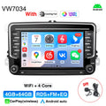 Grandnavi Android13 Car Radio GPS for VW Volkswagen Skoda Octavia Golf 5 6 Touran Passat B6 Polo Jetta 2Din Multimedia Player