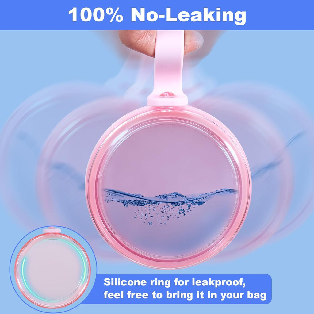 Travel-Friendly Leak-Proof Denture Case with Cleaning Kit - Pink