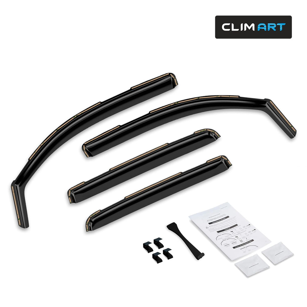 Custom-Fit Window Deflectors for 2014-2018 Chevrolet Silverado and GMC Sierra Crew Cab
