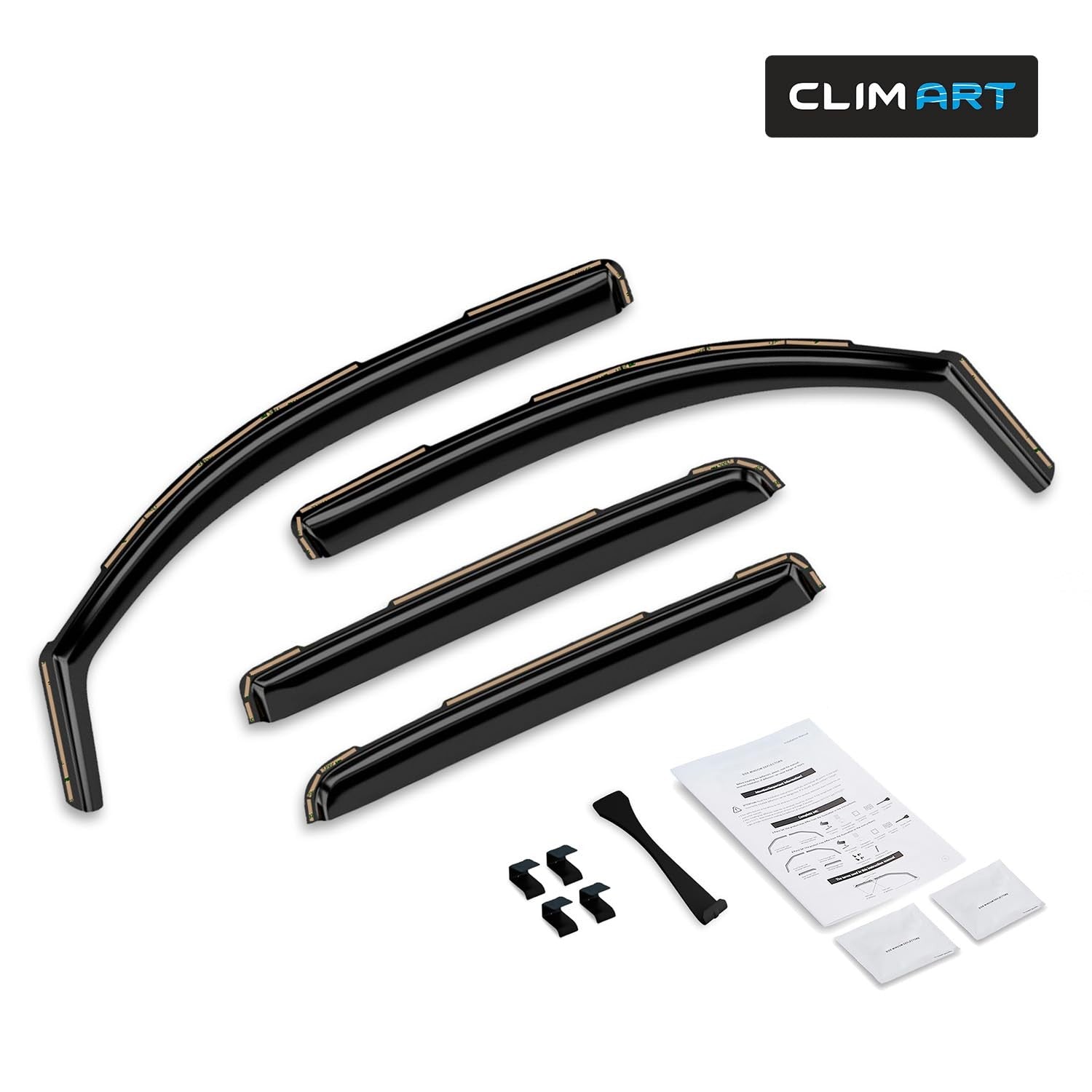 Custom-Fit Window Deflectors for 2014-2018 Chevrolet Silverado and GMC Sierra Crew Cab