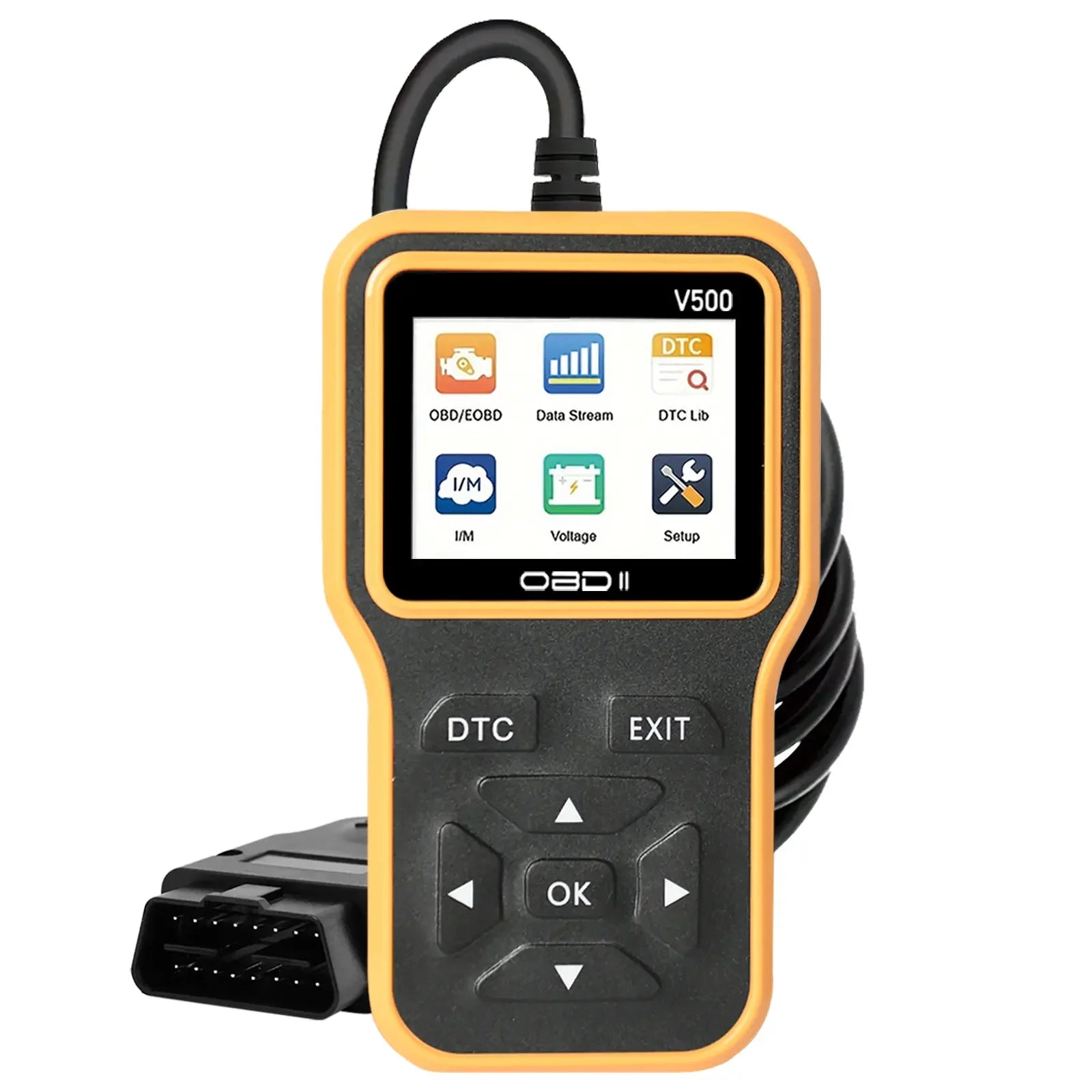 Car OBD2 Scanner Diagnostic Tool Code Reader, Car Voltage Tester Engine Fault Code Scanner, Charging Tester Diagnostic Tool V500