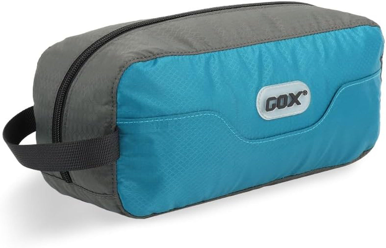 GOX Travel Small Toiletry Bag for Men Nylon Dopp Kit Medicine Bag Travel Organizer Pouch Shave Kits for Teens Toiletry Essentials Bathroom Compact (Turquoise, 9.8 * 4.3 * 3.3 Inches)