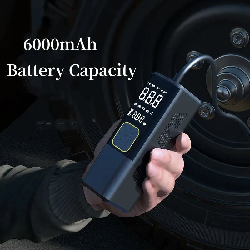 Car Air Compressor Portable Electric Air Pump Wireless Car Tyre Inflator Digital Display Bicycle Ball Pump for Auto Accessories