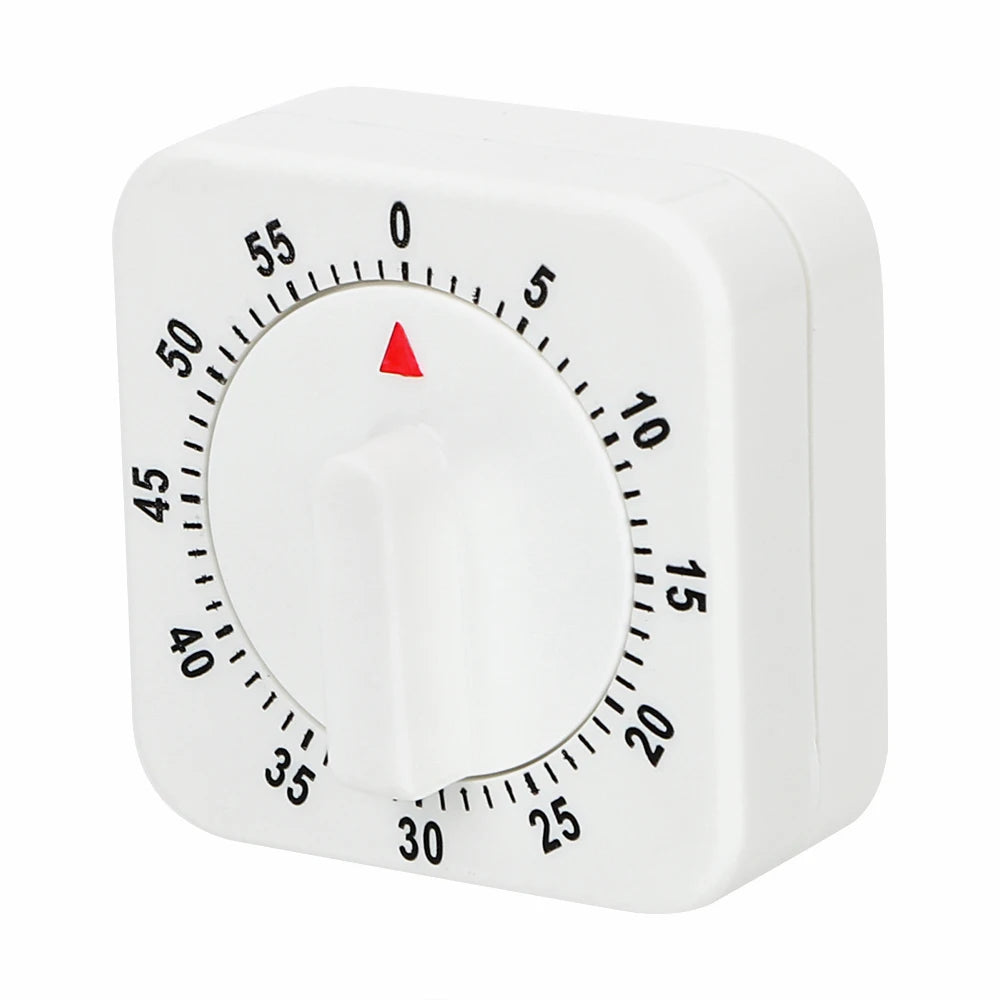 Cooking Tools Countdown Alarm Reminder Kitchen Tools 60 Minutes Kitchen Timer White Square Mechanical Timer