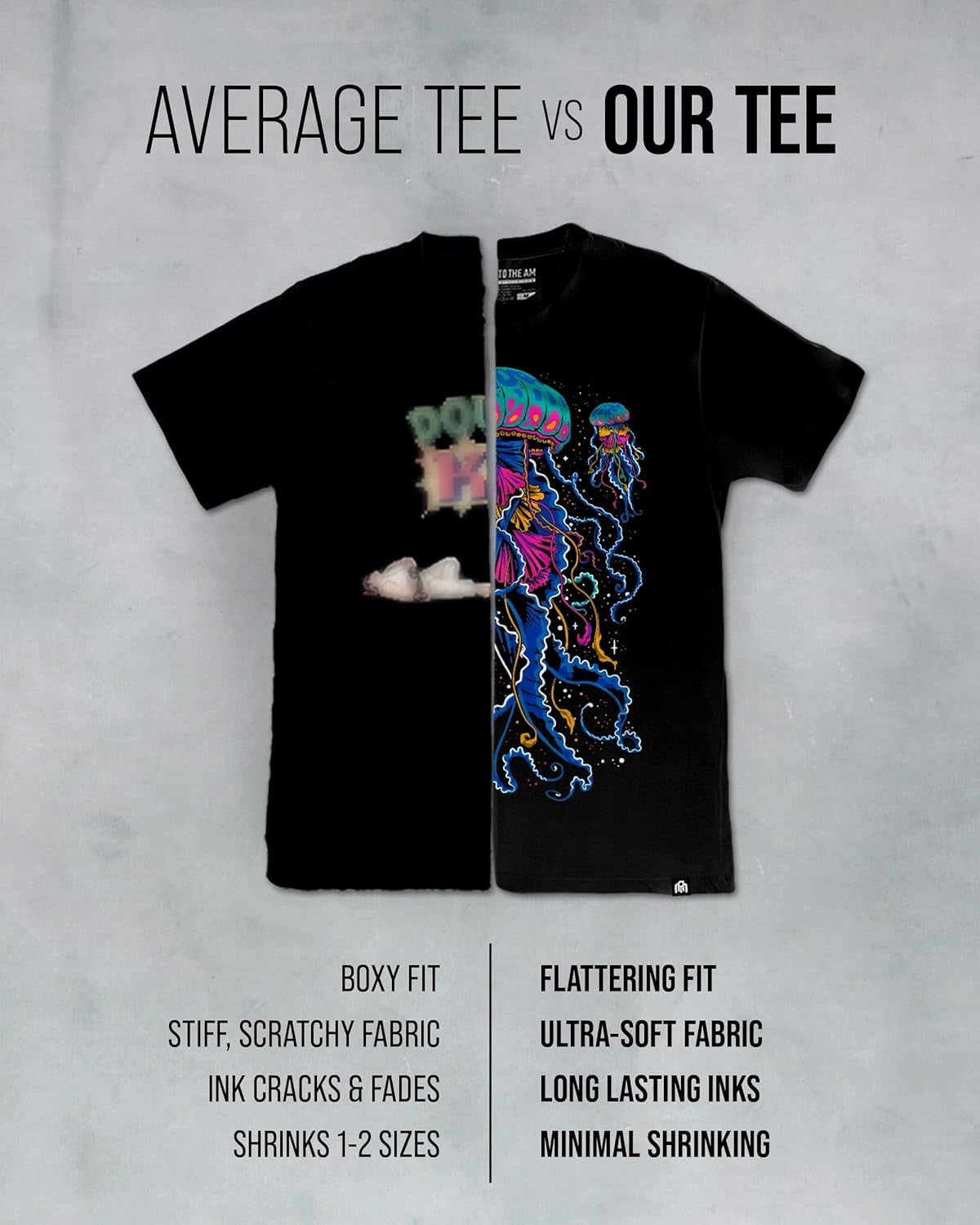 INTO the AM Infinite Falls Mens Graphic Tee - Cool Novelty Design Crewneck T Shirts for Guys (Black, 4X-Large)