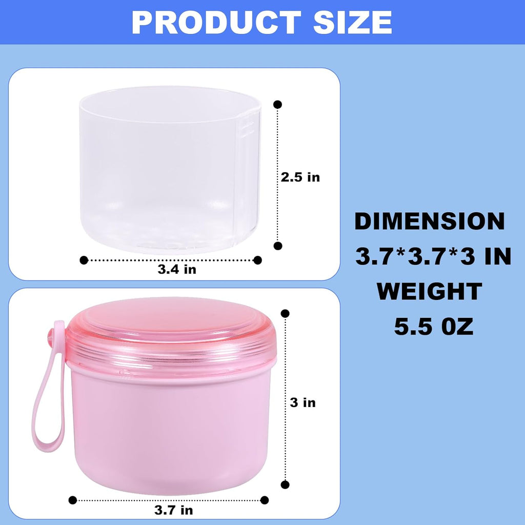 Travel-Friendly Leak-Proof Denture Case with Cleaning Kit - Pink
