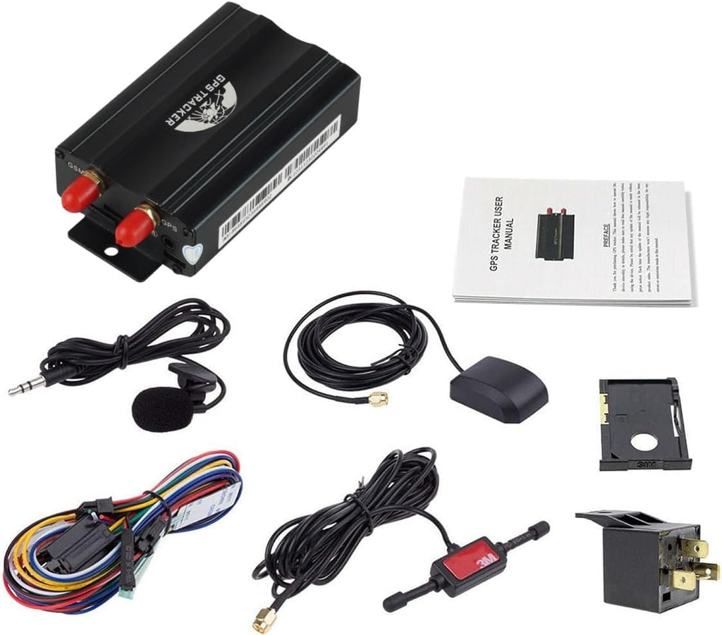 Vehicle Car GPS Tracker TK103A, GSM Alarm SD Card Slot Anti-Theft Realtime Spy for GSM GPRS GPS System Tracking Device (103A)