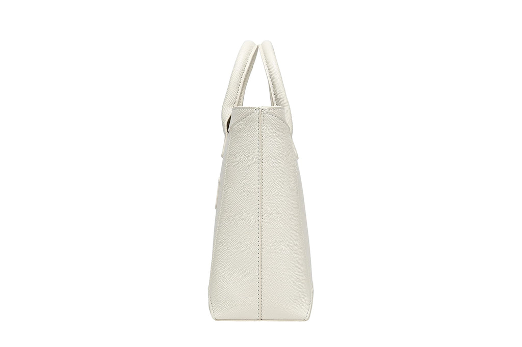 Daisy Rose Tote Shoulder Bag with Front Zipper - PU Vegan Leather