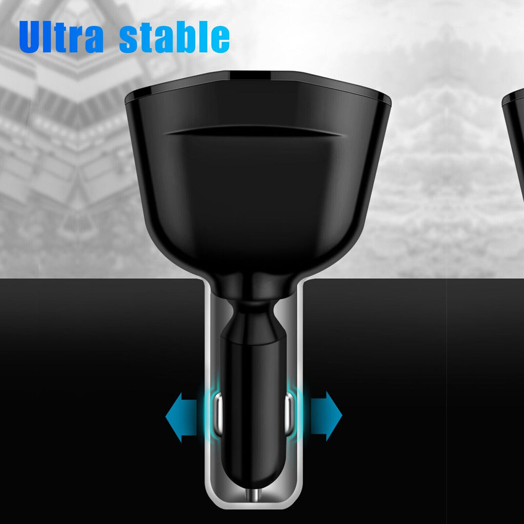 Dual USB Car Cigarette Lighter Socket Splitter Power Adapter with LED Indicator