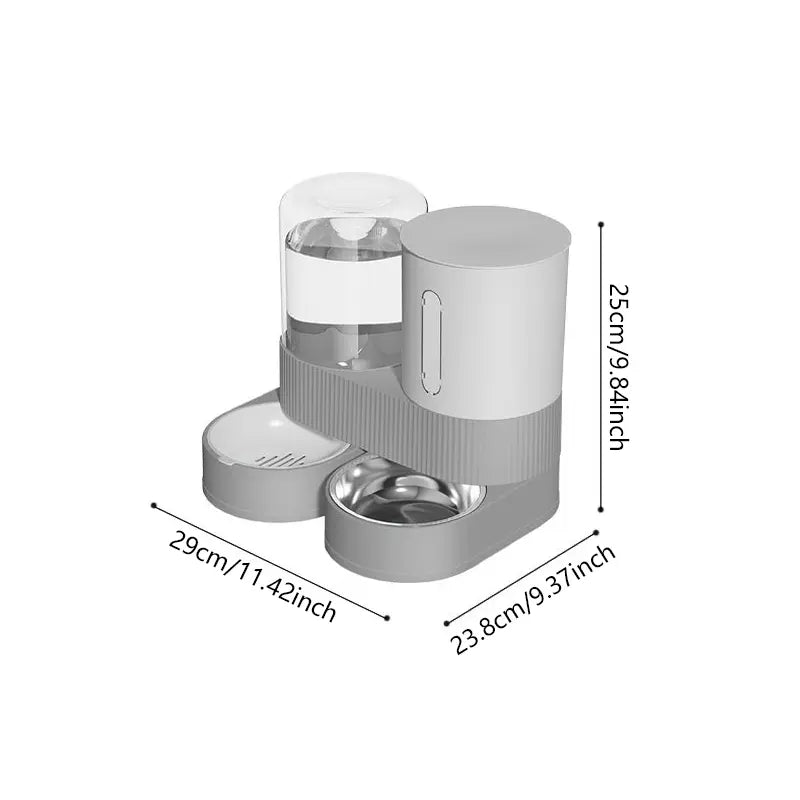 Automatic Pet Feeder and Water Dispenser Bowl with Dual Functionality for Dogs and Cats, Easy to Clean and Durable Design
