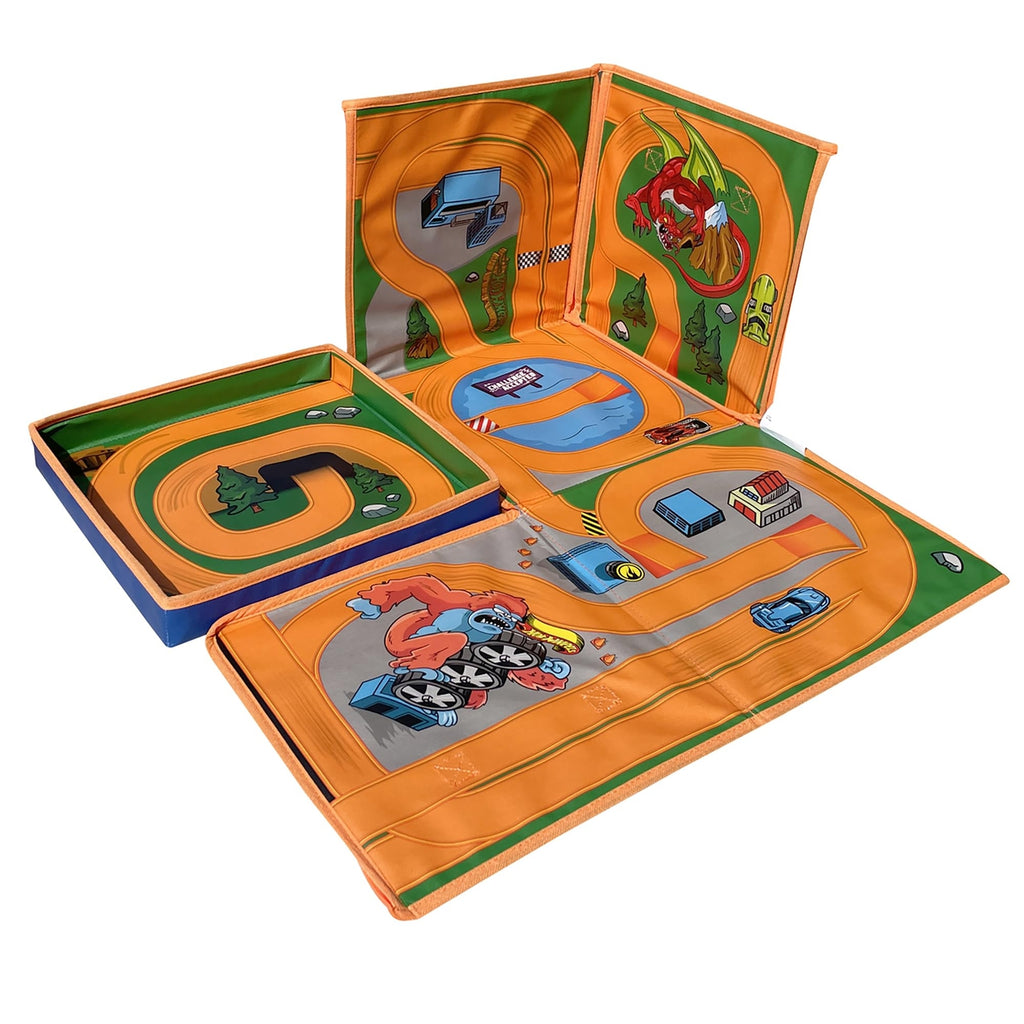 Hot Wheels Zipbin 300-Car Storage Cube and Playmat - Durable Toy Organizer