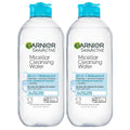 Garnier Micellar Water for Waterproof Makeup, Hydrating Facial Cleanser & Makeup Remover, Suitable for Sensitive Skin, Vegan, Cruelty Free, 13.5 Fl Oz (400Ml), 2 Count