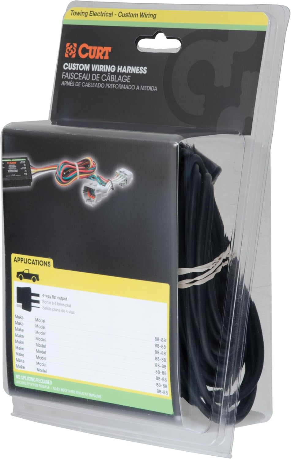CURT 55563 Vehicle-Side Custom 4-Pin Trailer Wiring Harness for Select Lexus RX 330, Lexus RX 350