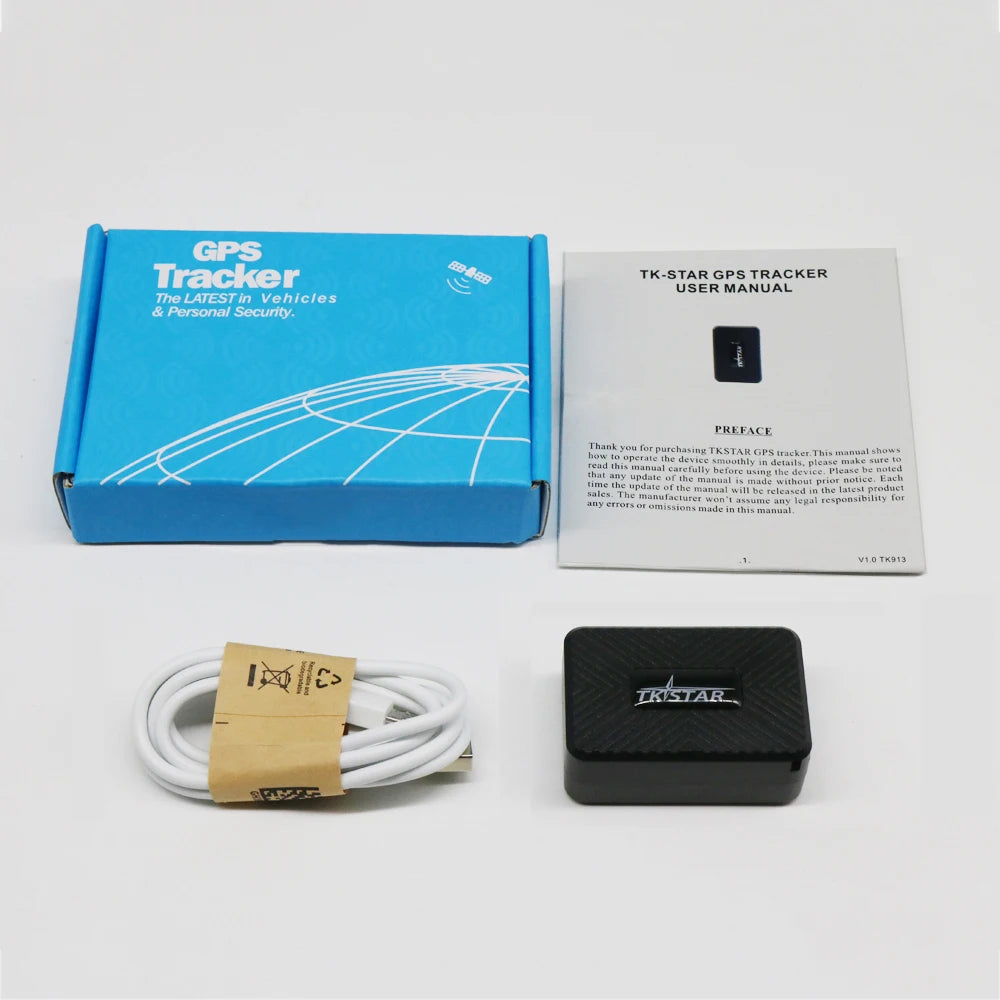 Car Tracker Mini GPS Tracker Car 2G Magnet TKSTAR TK913 Locator GPS Tracker Car Vehicle GPS Tracker Auto Free Web APP PK TK905