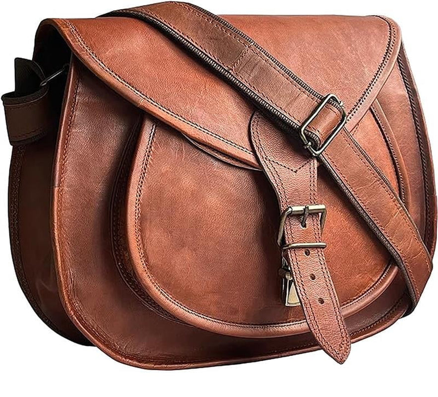 Women Leather Handbag 11" Fashion Crossbody Sling Bag Ladies Purse Travel Tote Satchel Hobo Shoulder Messenger Bag Vintage Gift by Rustic Town