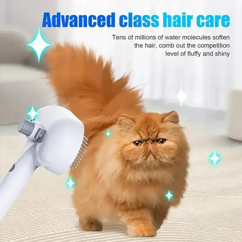 Pet Self-Cleaning Steam Brush for Dogs and Cats