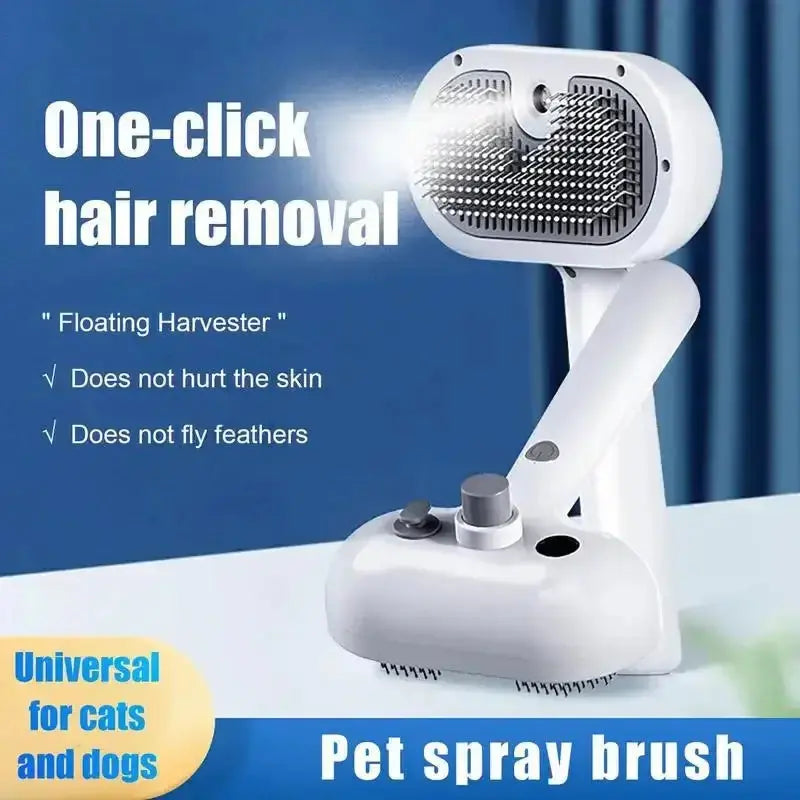 Pet Self-Cleaning Steam Brush for Dogs and Cats